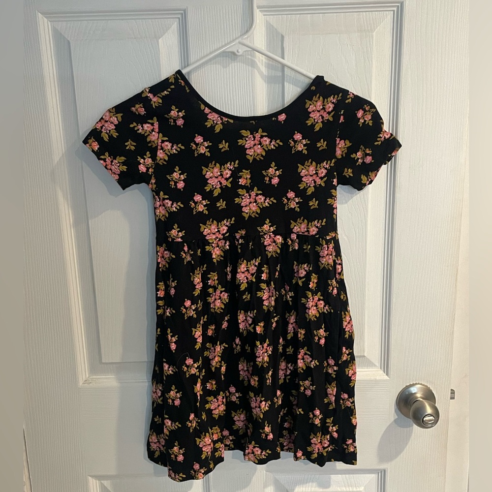 Floral Black Dress kids